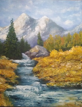 Картина маслом Осень в горах