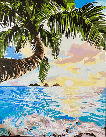Painting акрилом Пальма