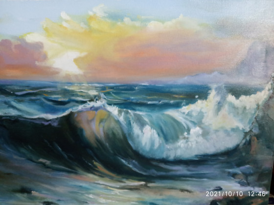 Painting маслом "Волна"