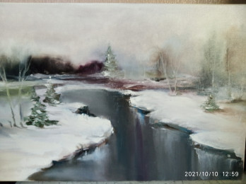 Painting маслом "Зима"