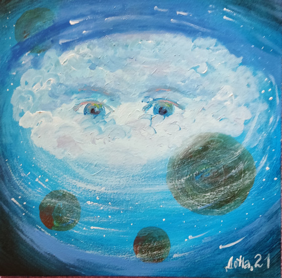 Painting маслом Картина" Глаза ангела"