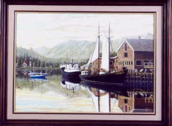Painting маслом У родных берегов 2  By the native shores 2