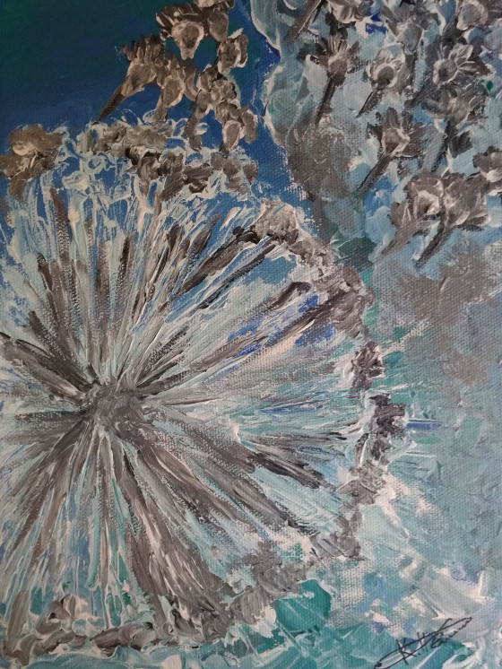 Painting акрилом Кульбабка