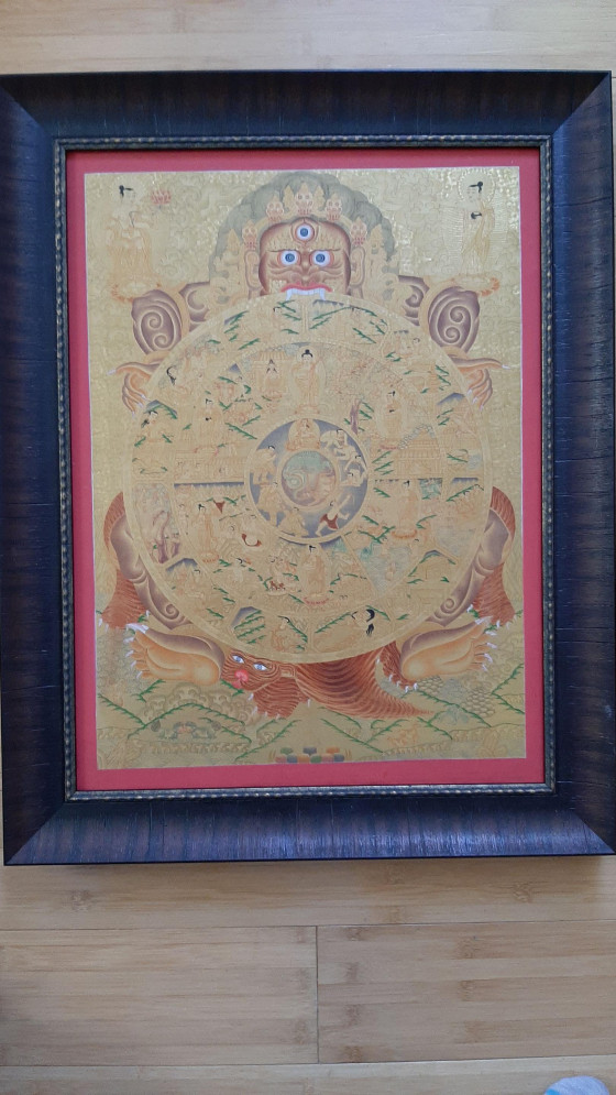 Painting в смешанной технике Буддийское божество