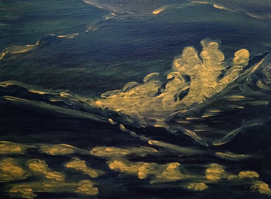 Painting акрилом Выход энергии