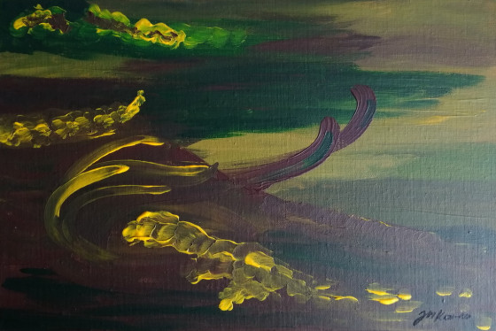 Painting акрилом Архейская эра