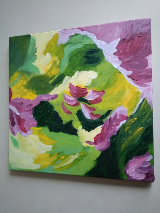 Painting акрилом Весенний сад