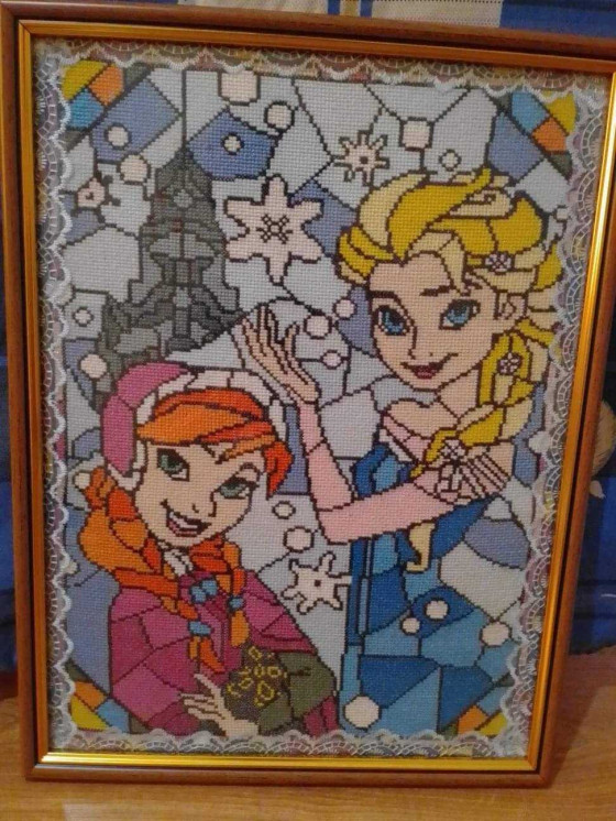 Painting  Холодное сердце "Анна и Эльза"