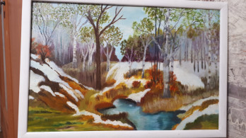 Painting маслом Наступление весны