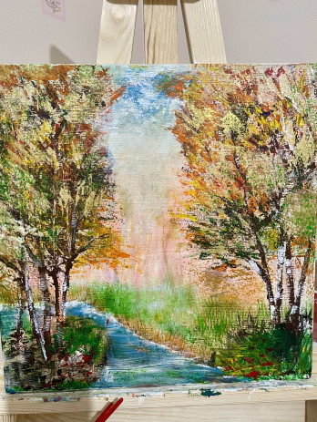 Painting акрилом Осень