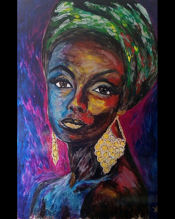 Painting акрилом Негритянка