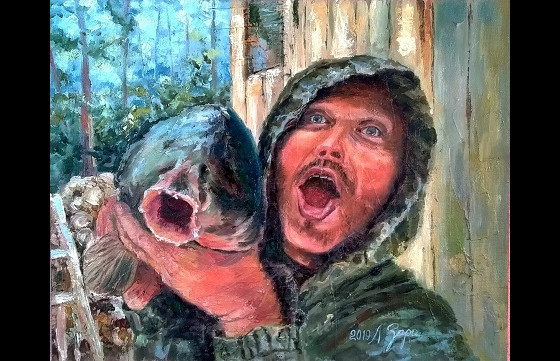 Painting маслом Канон. Вождь и спутник