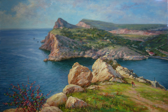 Painting маслом Spring over Balaklava.