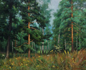 Painting маслом In the forest.