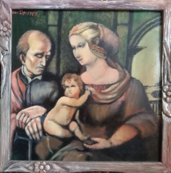 Painting маслом Сон старости (копия картины Рафаэля "Мадонна с безбородым Иосифом"