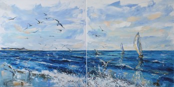Painting маслом Чайки