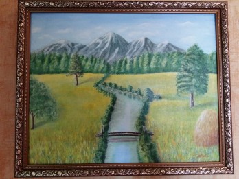 Painting акрилом пейзаж