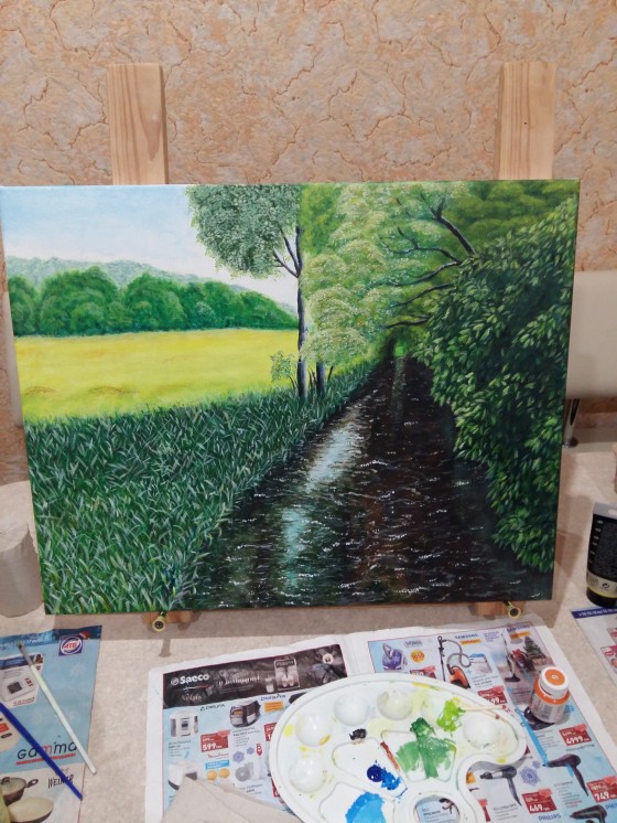 Painting акрилом пейзаж