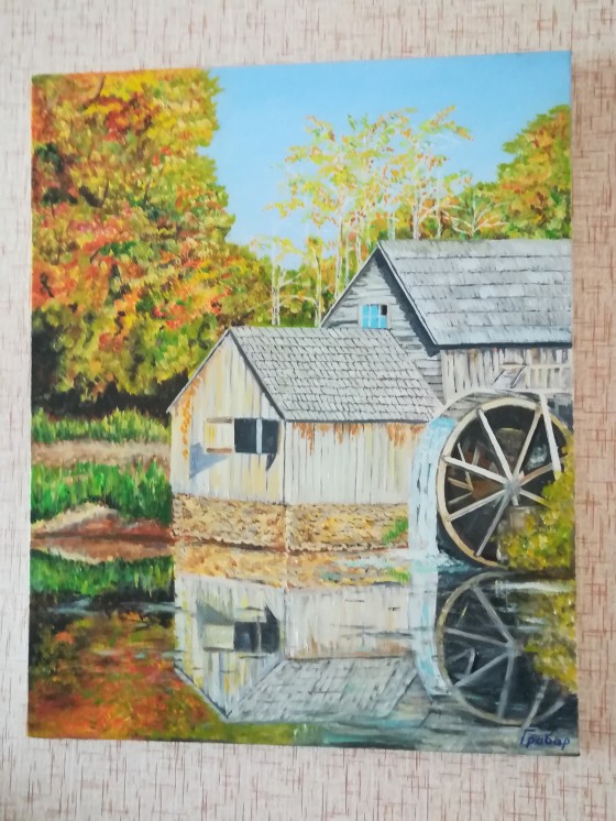 Painting маслом Водяная мельница