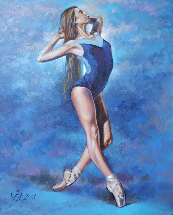 Painting маслом "Синяя птица"