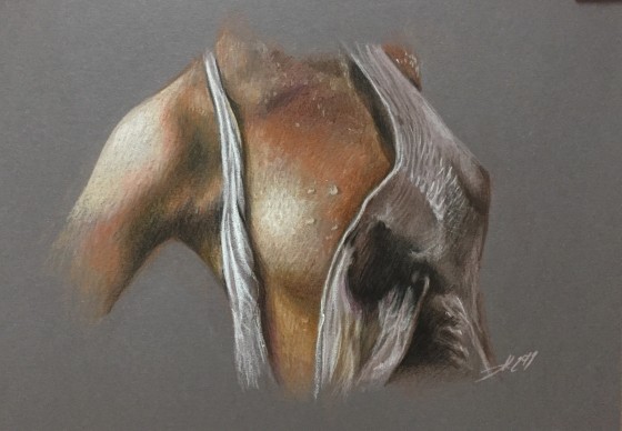 Painting карандашом In the hands of rain