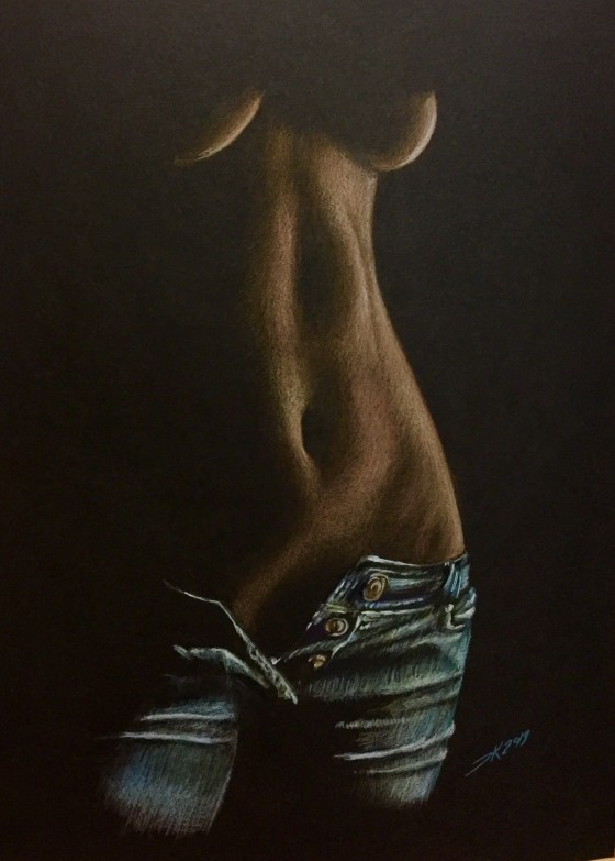 Painting карандашом Nothing but jeans