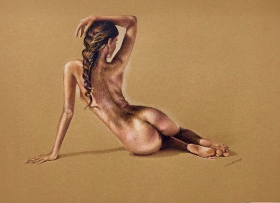 Painting карандашом «В бежевых тонах»