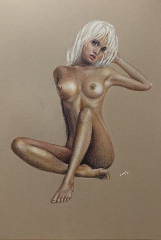 Painting карандашом “Snow hair”