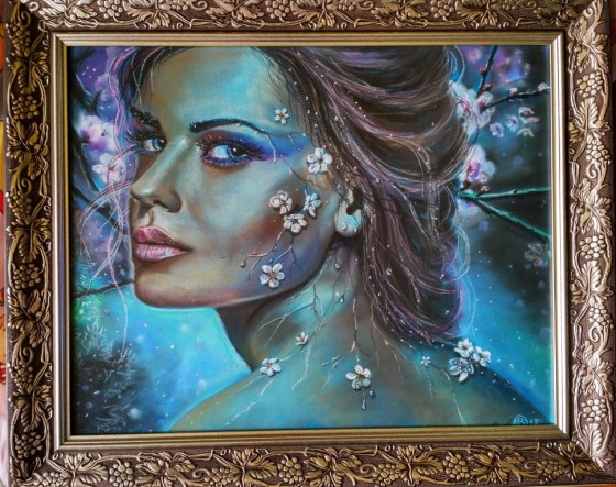 Painting пастелью Весна