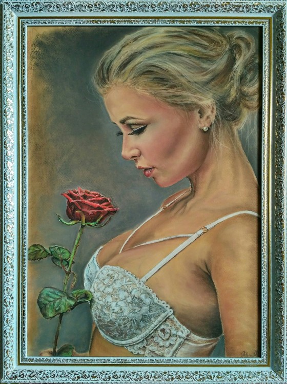 Painting пастелью Аромат свежести