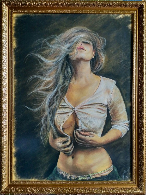 Painting пастелью Ветер страсти