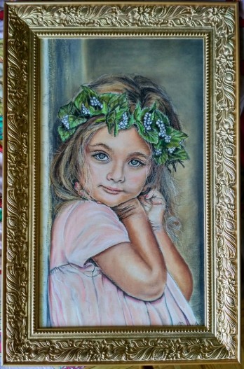 Painting пастелью Бубочка