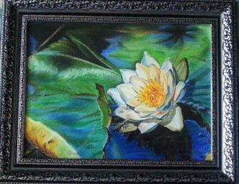Painting пастелью Лилия
