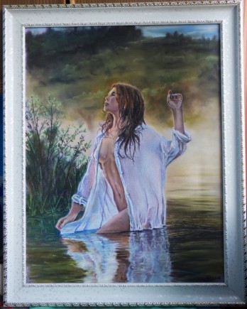 Painting пастелью Утро