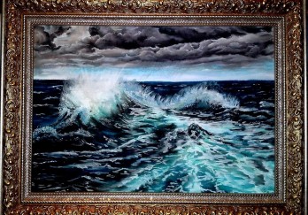 Painting пастелью Прибой