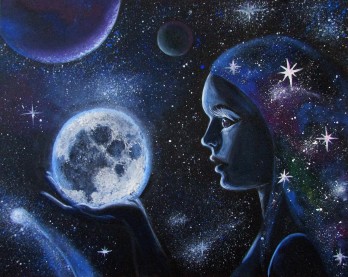 Painting акрилом Где-то в другой вселенной