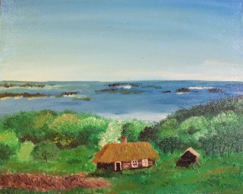 Painting маслом Над Днепром