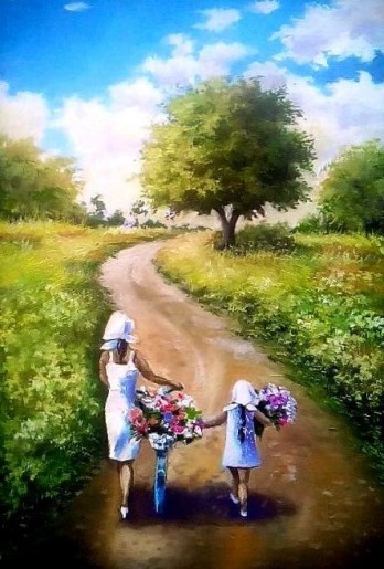 Painting маслом Прогулка