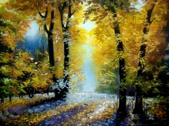 Painting маслом Золотая осень