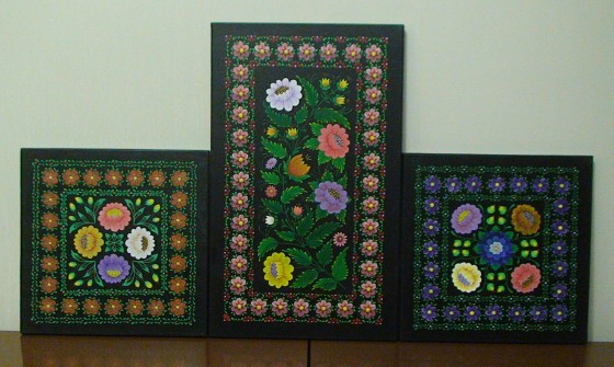 Painting акрилом Mallow - triptych