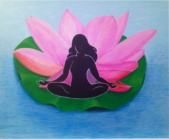 Painting акрилом Лотос и лотос