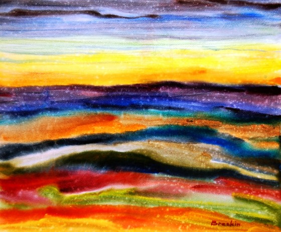 Painting акварелью Начало ночи