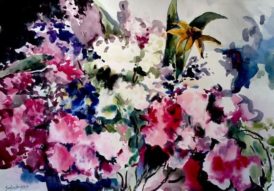 Painting акварелью Лето