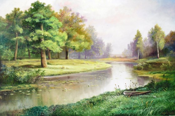 Painting маслом Розовое утро