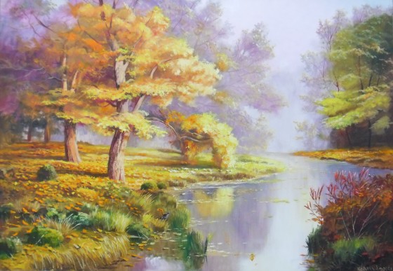 Painting маслом Исток реки Матрёнки