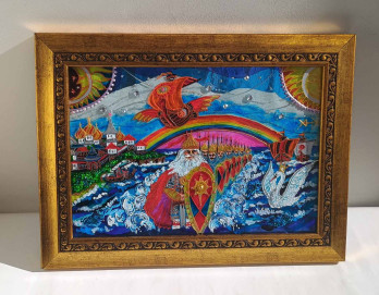 Painting  Витражная картина "Черномор и Компани"