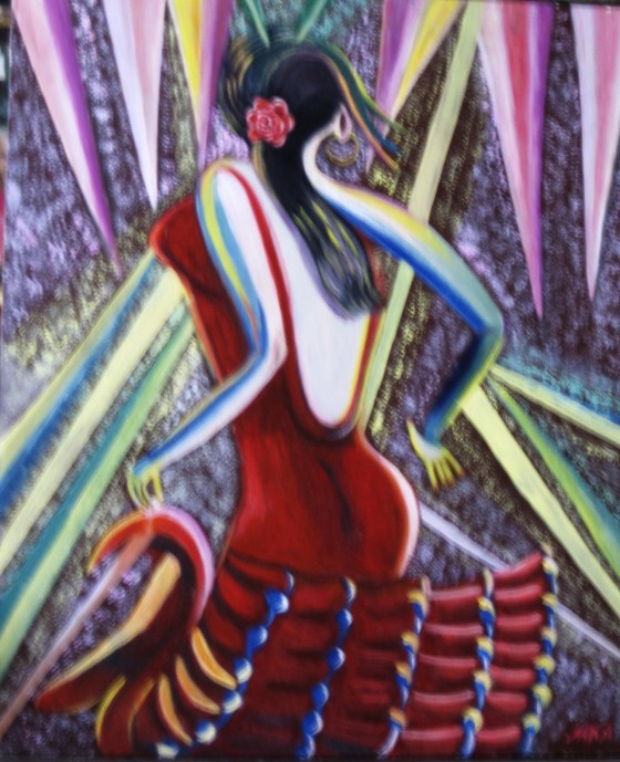 Painting маслом "В свете софитов"