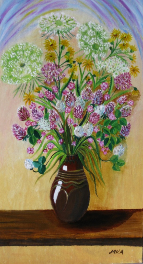 Painting маслом "Травы луговые"