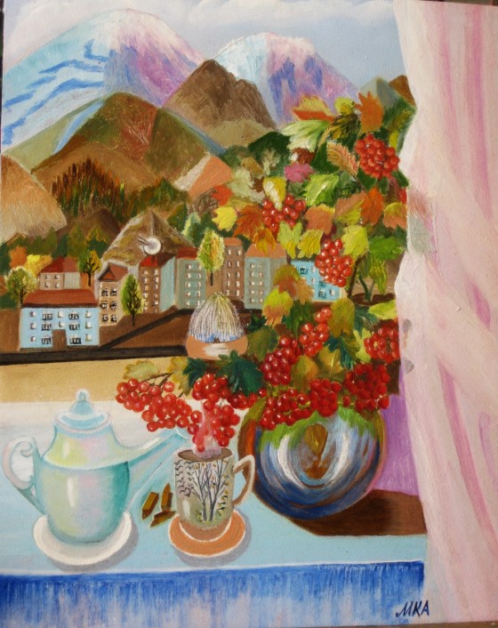 Painting маслом "Утренний кофе"