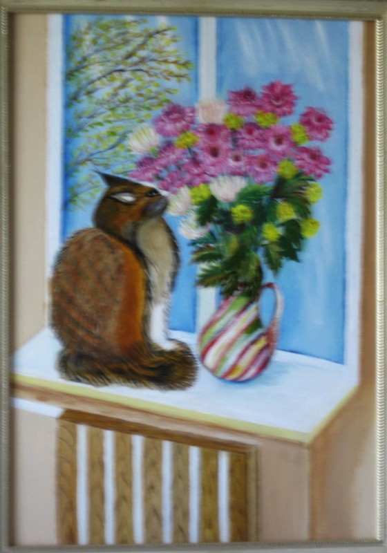 Painting маслом "Кот-эстет"